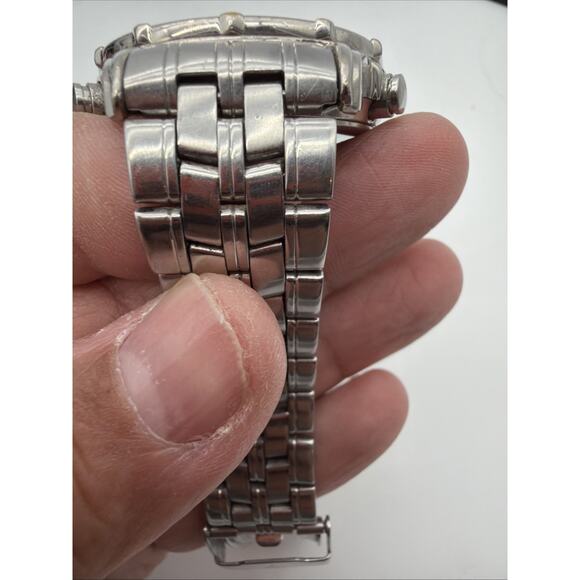 Vtg 1990s Accurist UTC World Time Chrono Timer Alarm MB025 Japan Quartz Watch